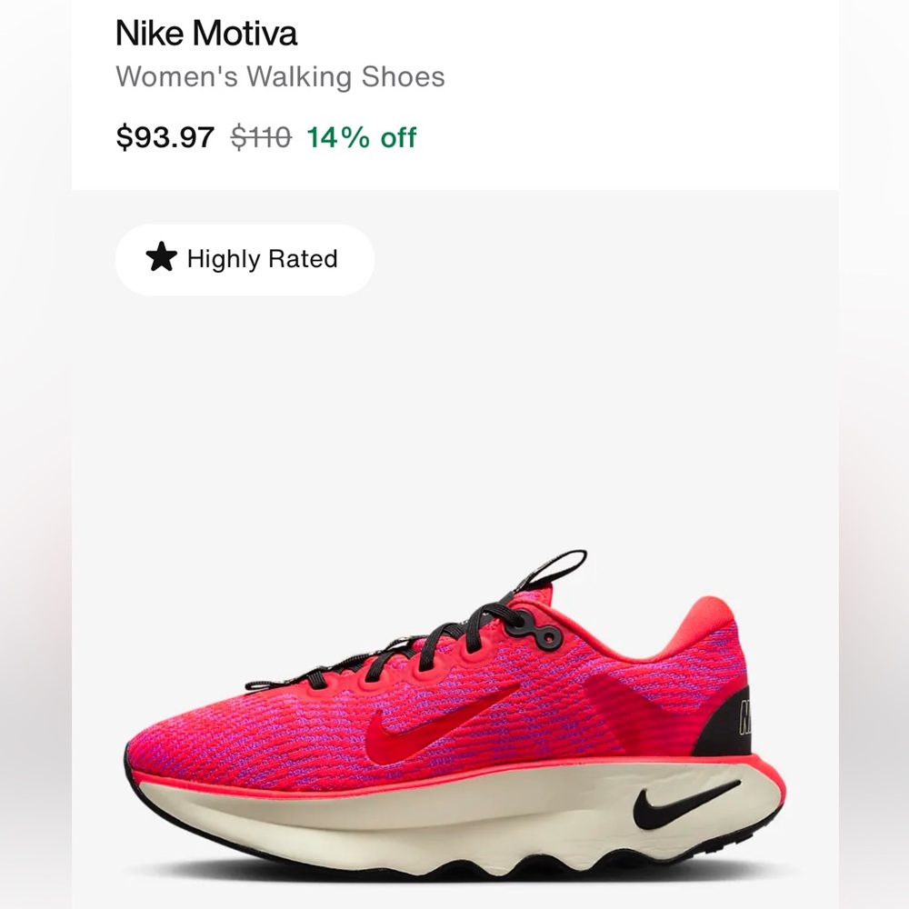 Nike Motiva walking shoes (women’s) size 7